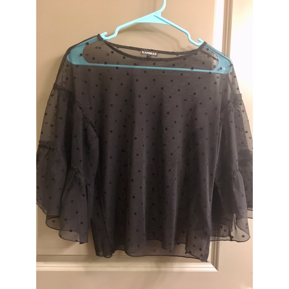 EXPRESS black top with bell sleeves